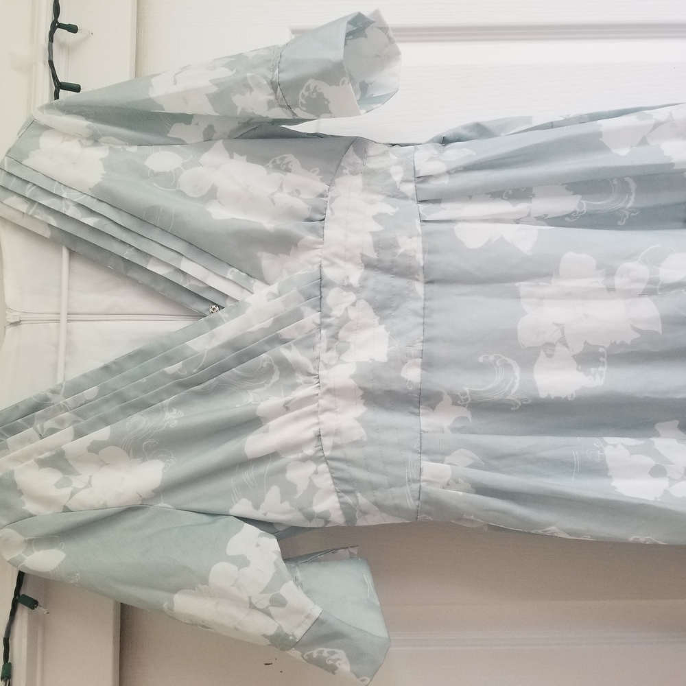 Kids Pajamas in Light Blue and White Floral Design